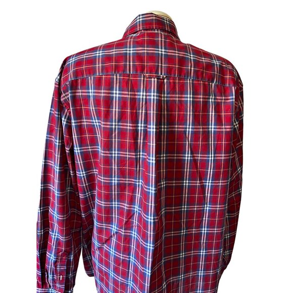 Saddlebred Plaid Collared Button Down Sz XL Mens Long Sleeve w/ Front Pocket - Picture 8 of 8